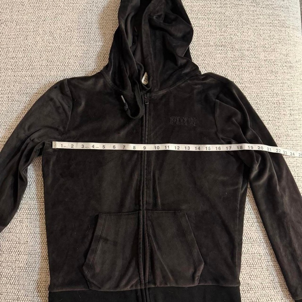 Victoria's Secret PINK black zip up hoodie